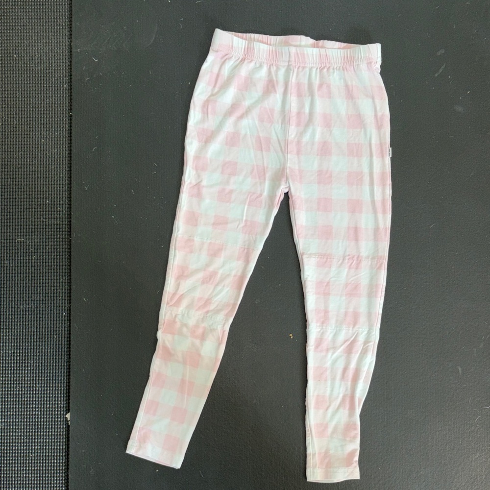 Play by little sleepies Pink and White Checkered Leggings